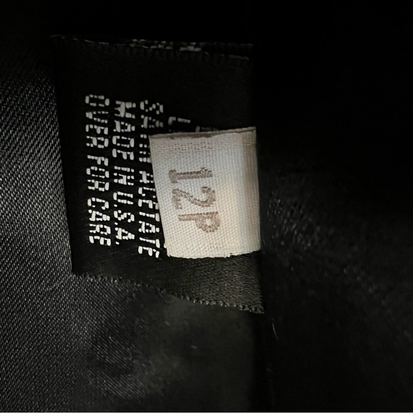 Luxury Long Swing Coat Marvin Richards Vintage Black Wool Fox Fur Trim - Picture 11 of 14